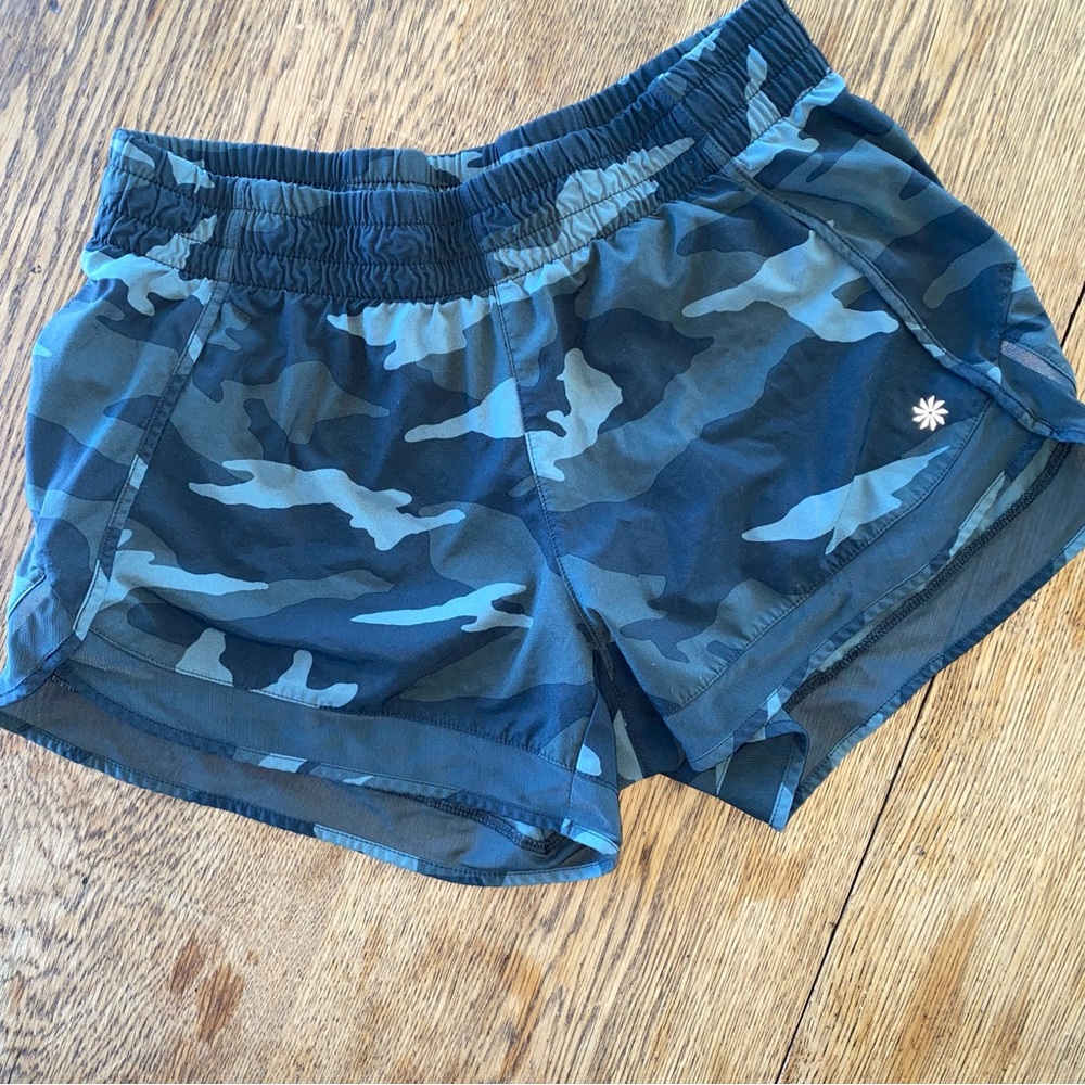 Athleta Blue Camo Athletic Shorts